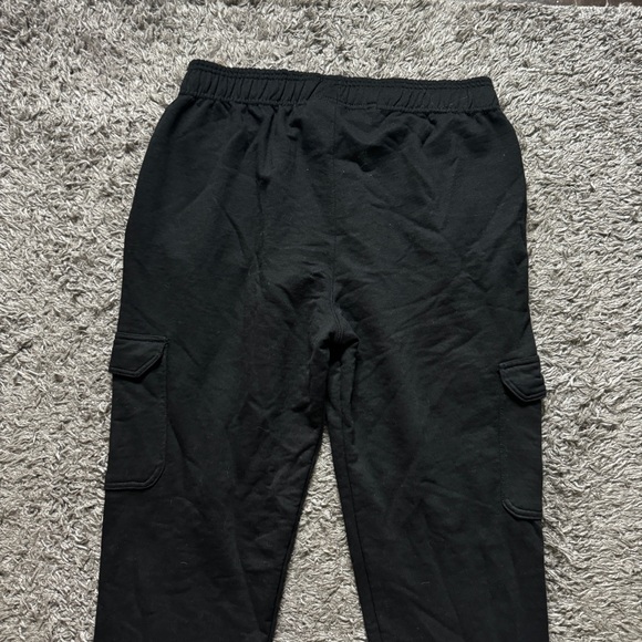 Champion Cargo Sweatpants Joggers Mens Large Black Tapered Leg Cargo Pockets - Picture 5 of 10